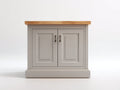 Aparadores de MDF 100x40x85 cm - Gris claro-Madera natural - Estilo moderno clásico para salón y comedor