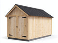 Casetas de jardín de madera 300x220x240 cm - madera natural negro y gris - para exterior con 2 puertas
