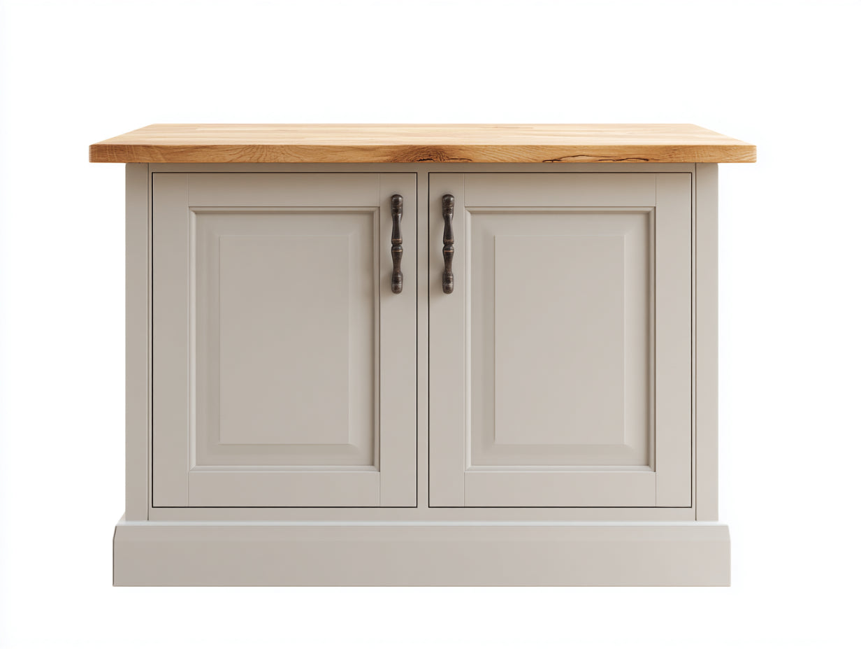 Aparadores de madera 120x45x85 cm - Blanco roto-Natural - Diseño clásico